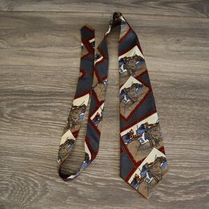 Vintage Marco Polo Italian Style Tie #3 Polo Jockey Horse Novelty Print